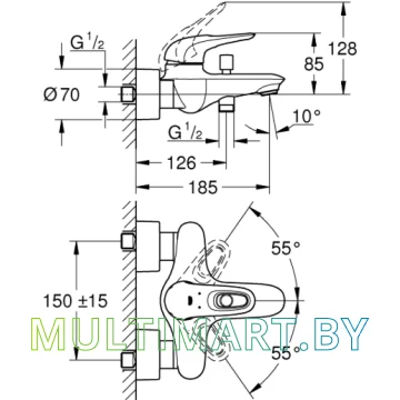 Смеситель Grohe Eurostyle (33591LS3) картинка 2